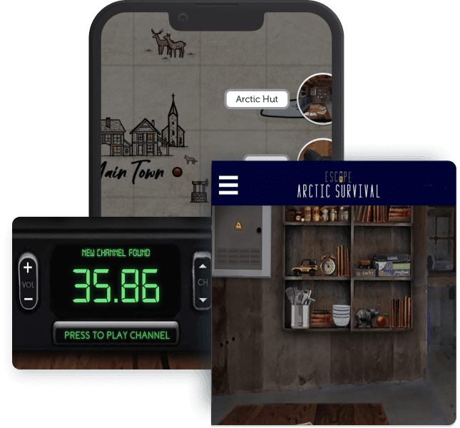 Arctic Survival Escape collage Arctic Survival Escape collage of various stages of game-play