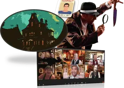 Manor House, Detective, Zoom Call, Virtual Setting