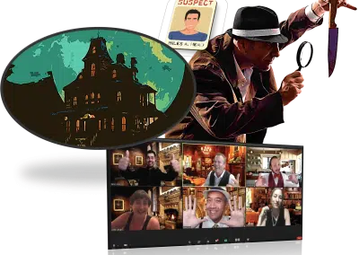 Manor House, Detective, Zoom Call, Virtual Setting