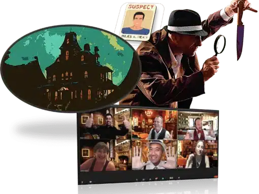 Manor House, Detective, Zoom Call, Virtual Setting