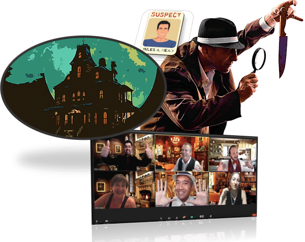 Manor House, Detective, Zoom Call, Virtual Setting