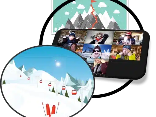 Murder mystery collage on the mountain with detective.