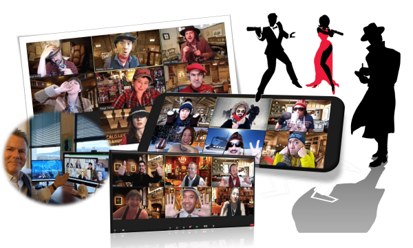 Virtual Murder Mystery Collage