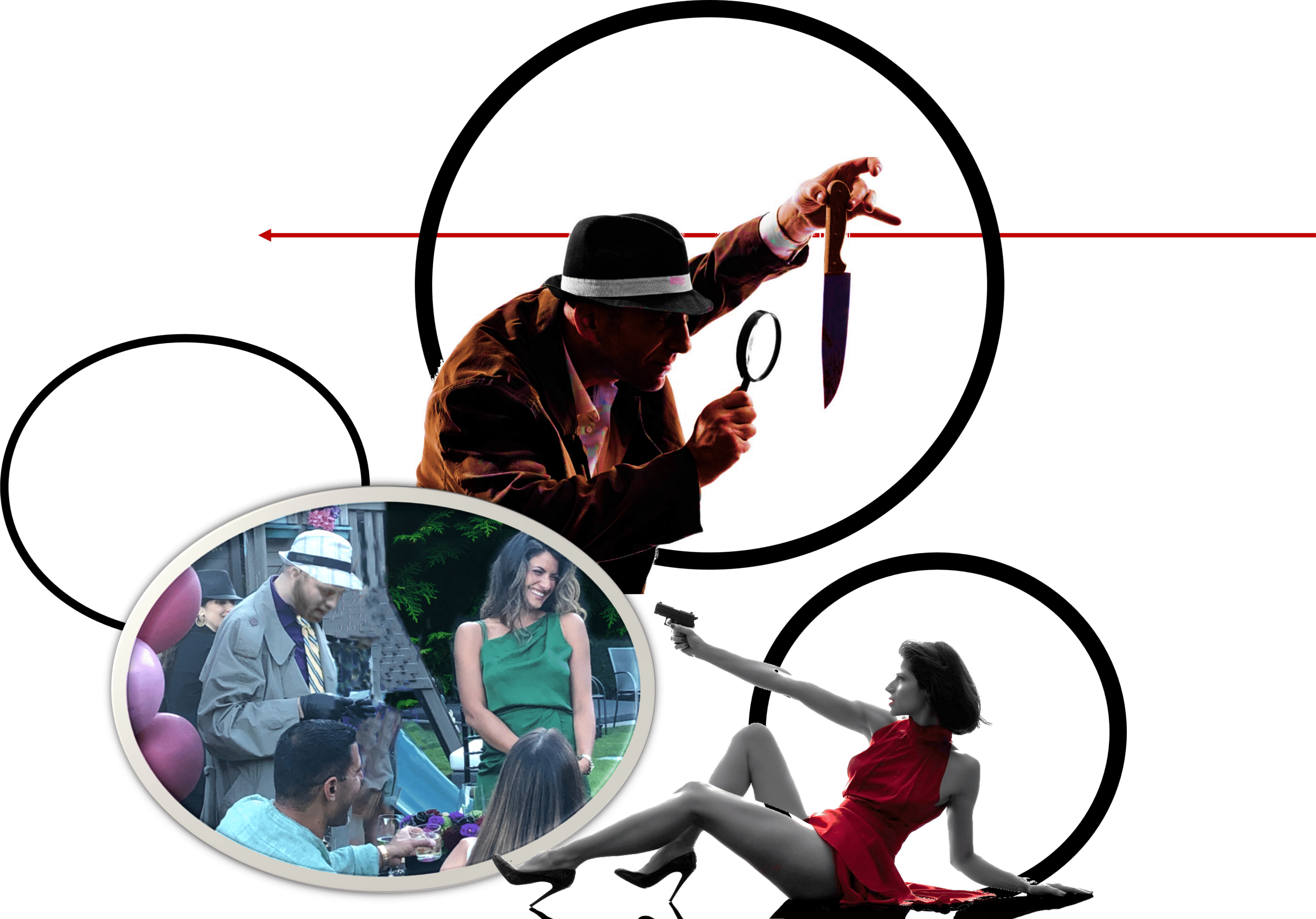 Murder Mystery In-Person Live events and virtual murder mystery