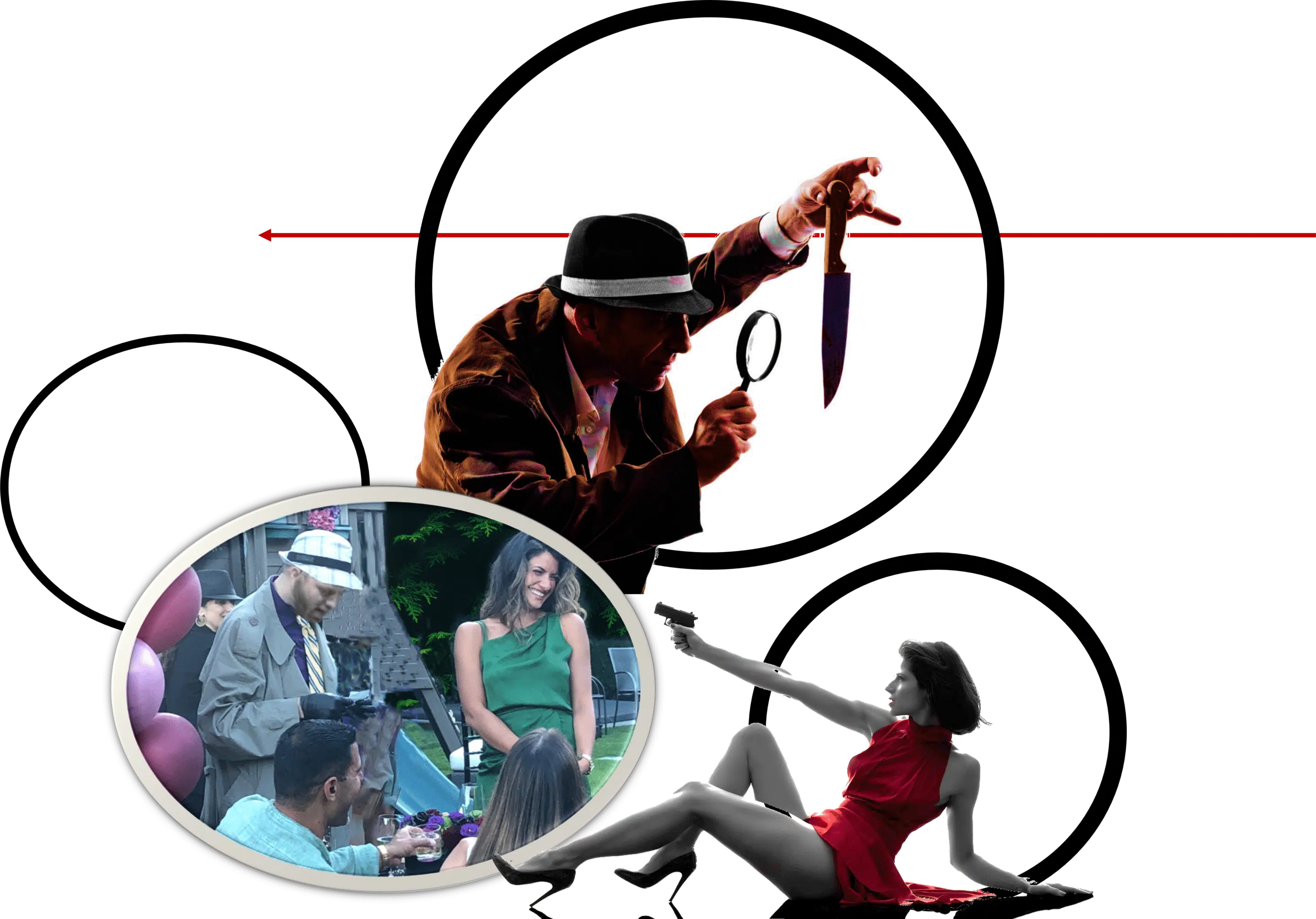 Murder Mystery In-Person Live events and virtual murder mystery