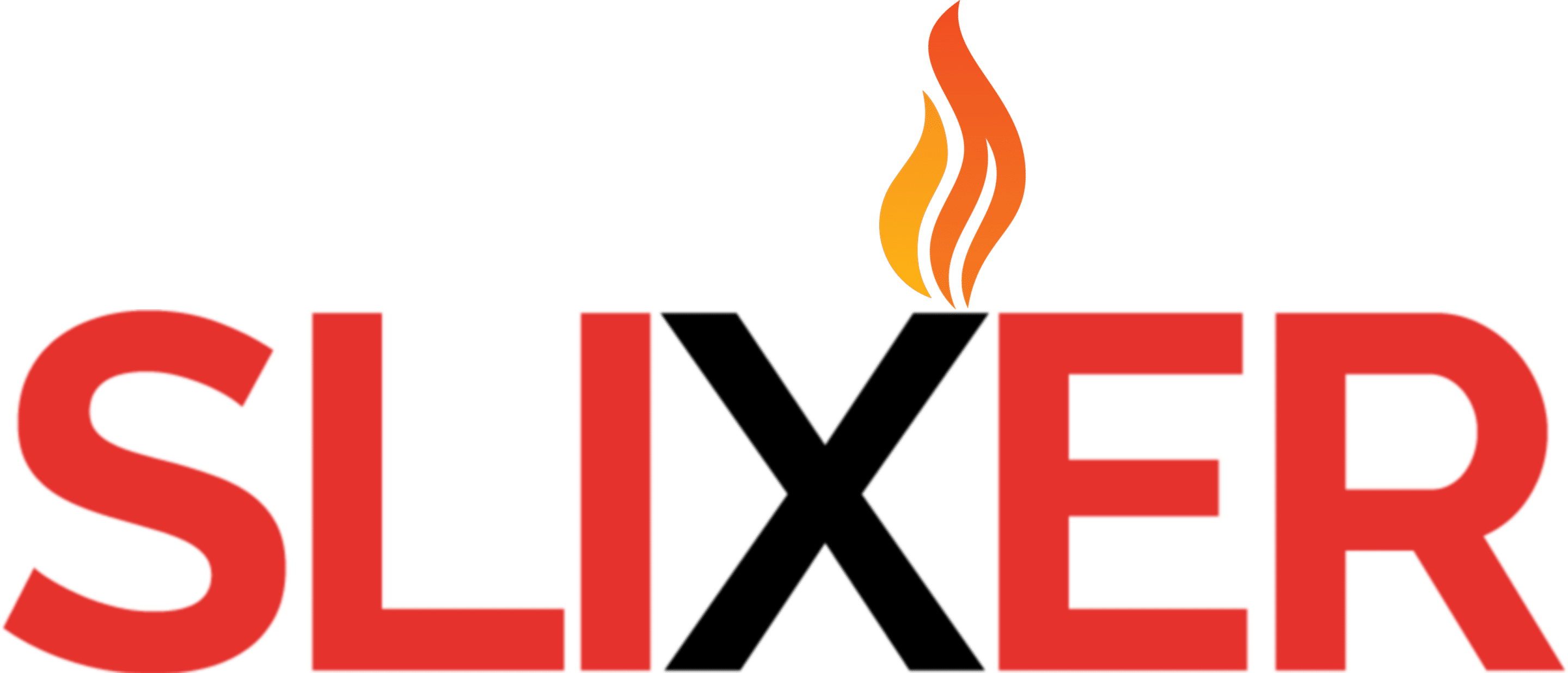 Slixer logo with flame