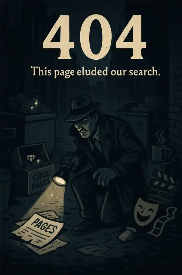 A detective hunts for the right page, but turns up just another 404
