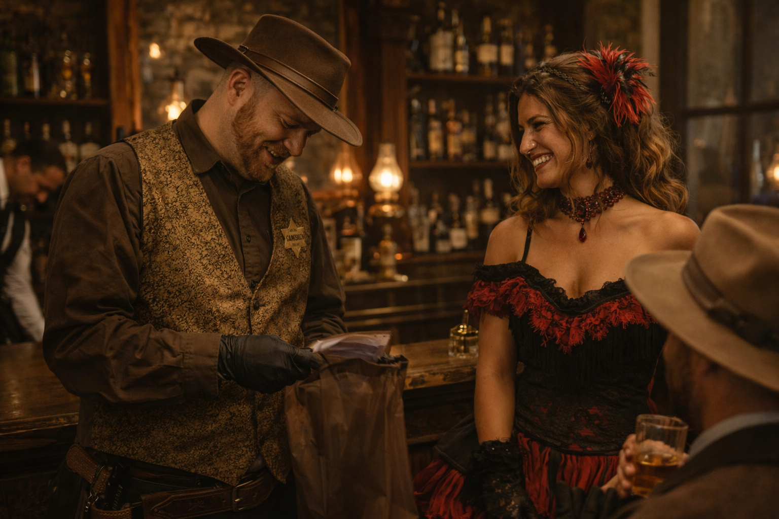Wild West Themed Murder Mystery Wild West Themed Murder Mystery with a sheriff and salon girl
