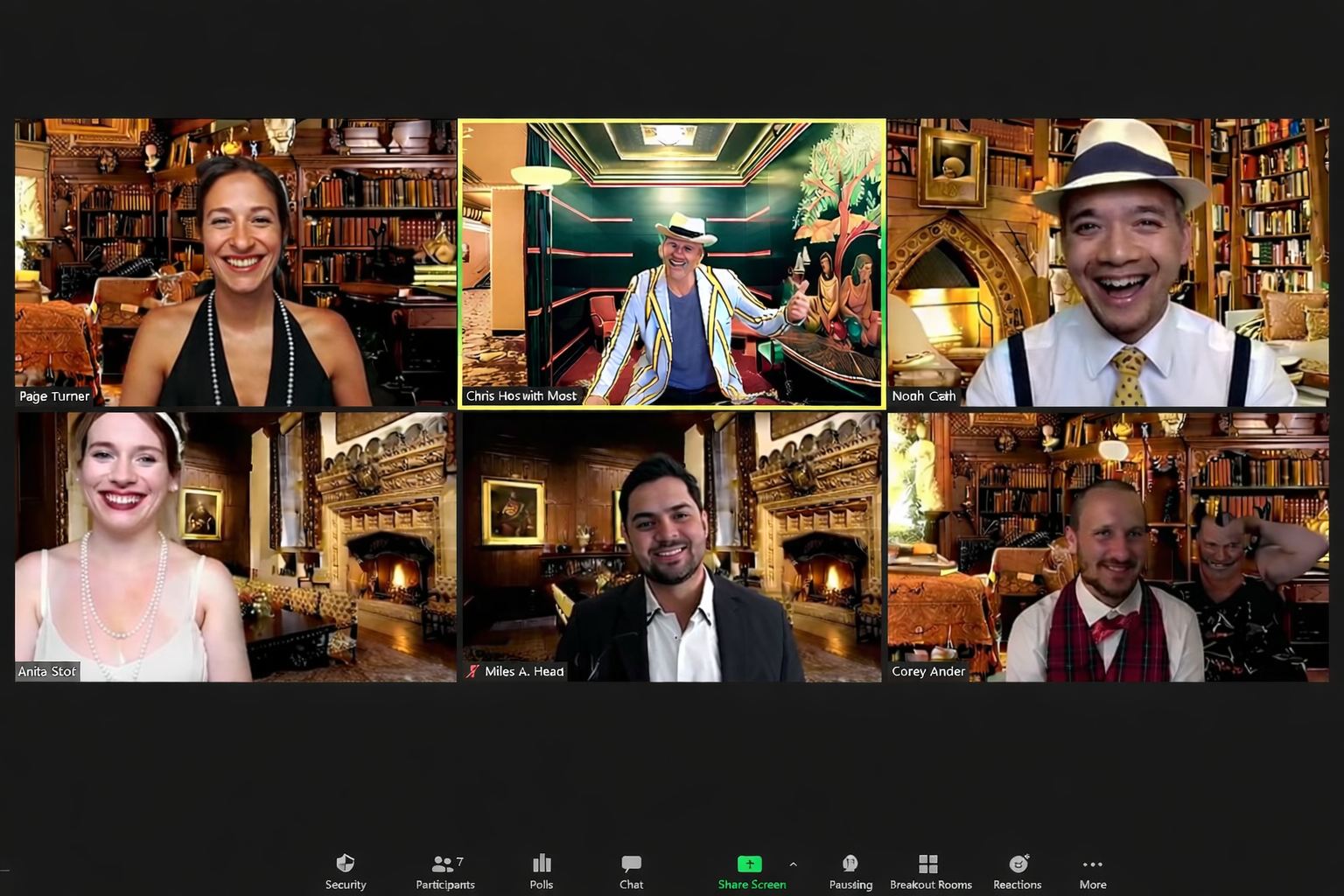 Cast of our Murder Mystery in a Mansion