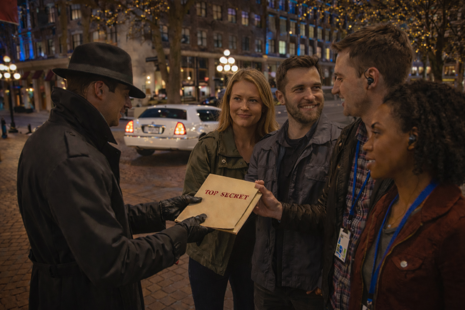 Limo Scavenger Hunt inside the limo